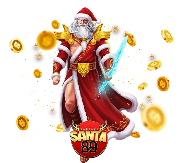 SANTA89 สล็อตออนไลน์ธีมซานต้า ภาพตัวละครซานต้าพร้อมเหรียญทองและโบนัส ลุ้นกำไรใหญ่ เล่นง่ายตลอด 24 ชั่วโมง